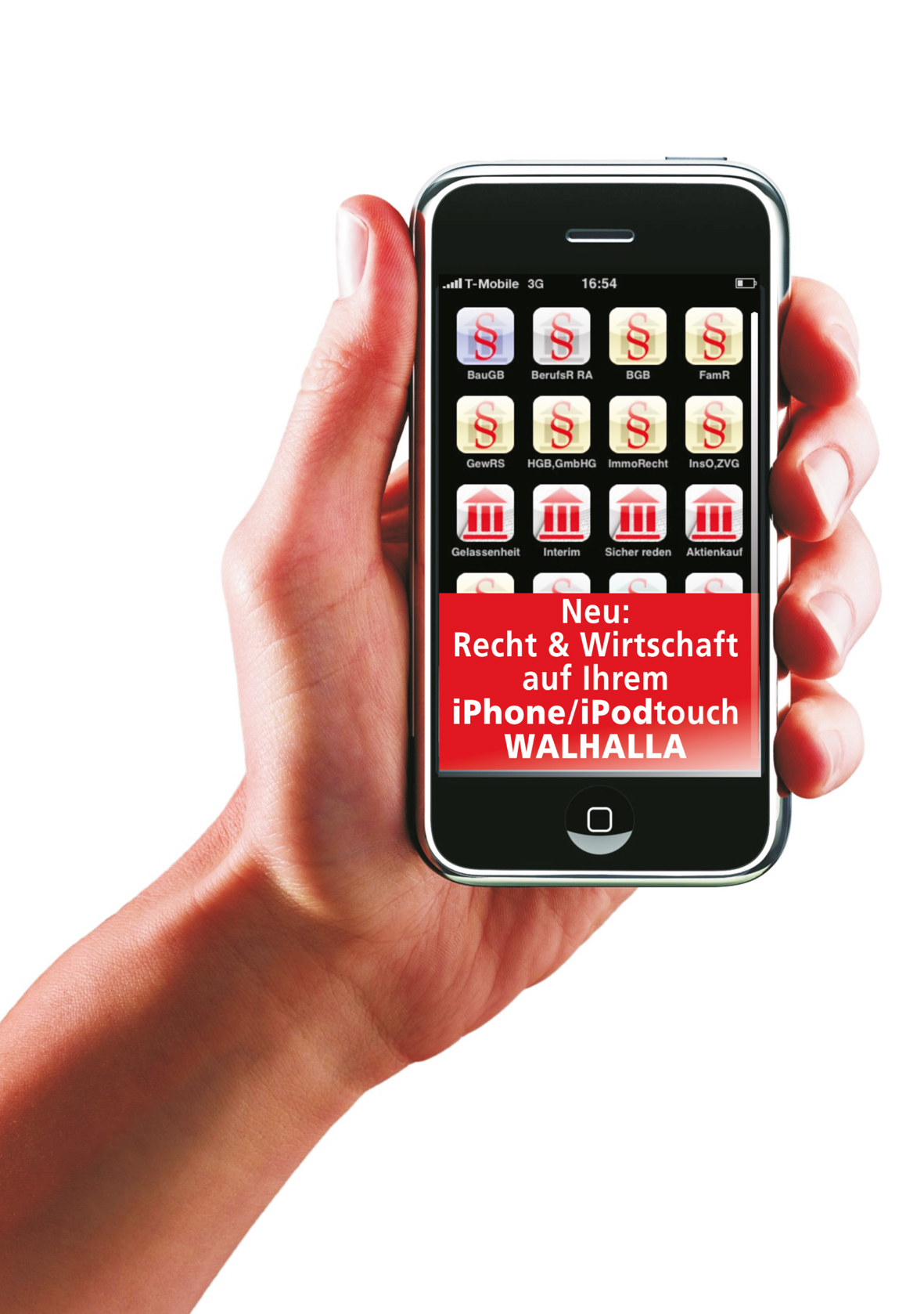 Werbebild Walhalla Apps auf dem iPhone 2008